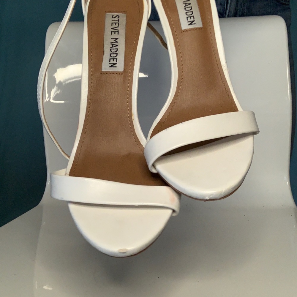 white Steve Madden heels size 6.5